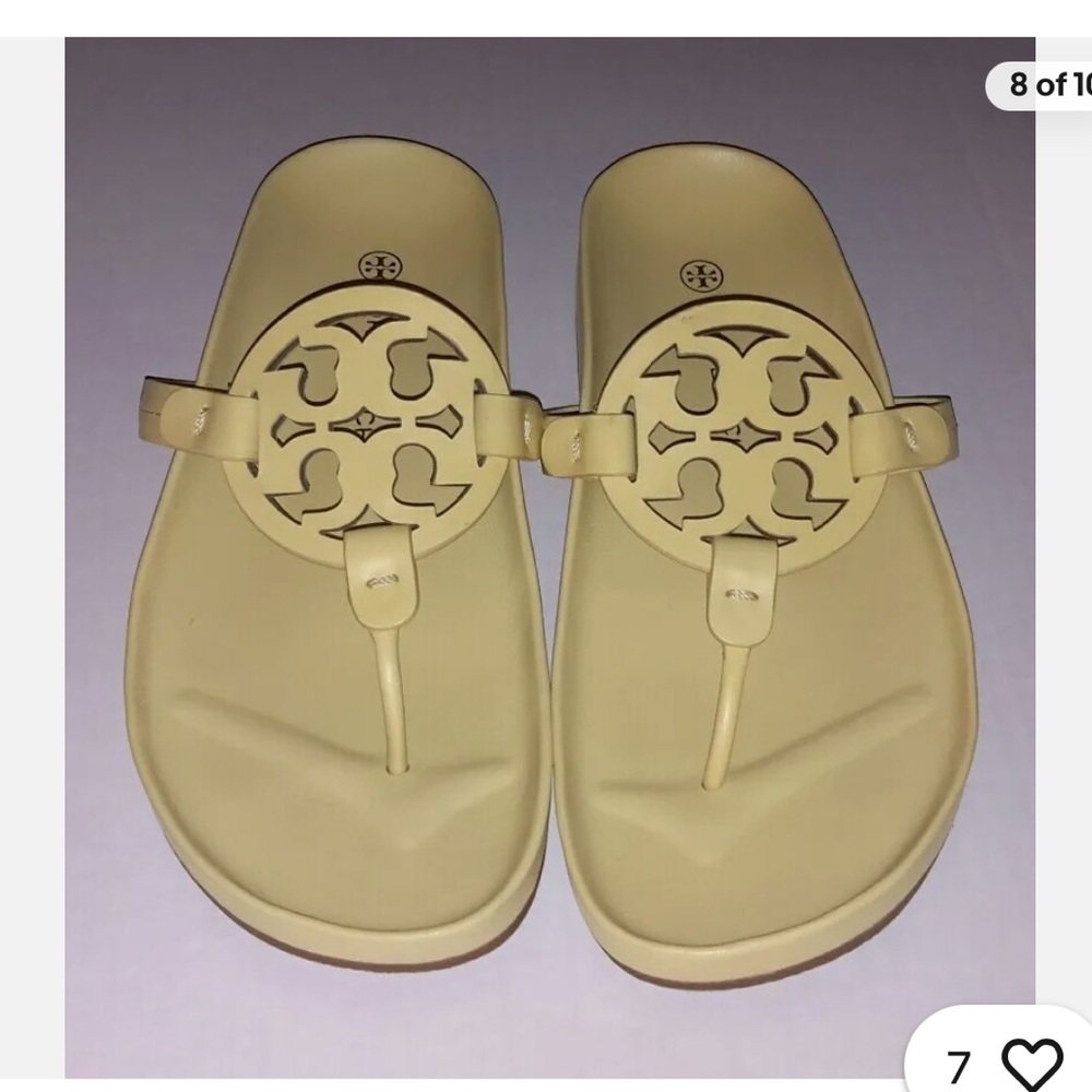 Tory Burch Yellow Slide Sandals